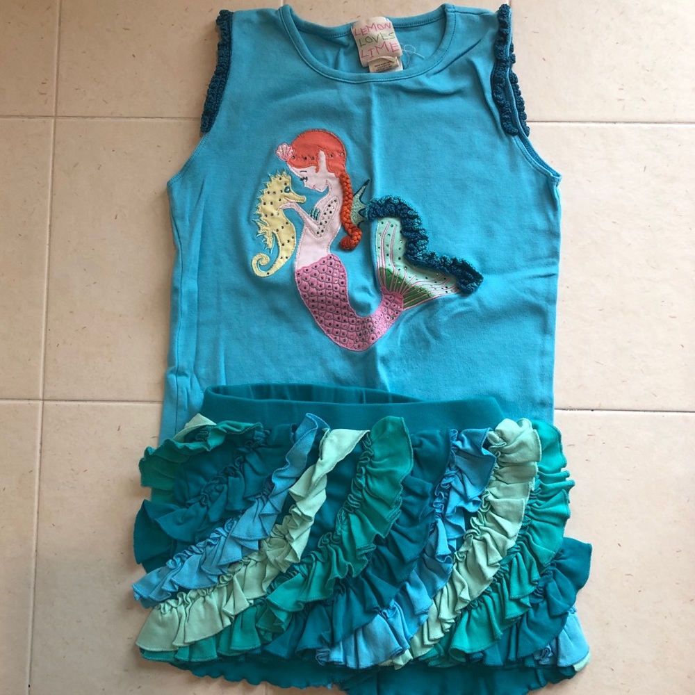 Lemon Loves Lime short and tee set